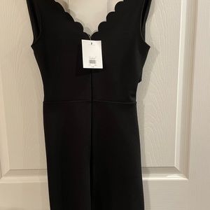 Topshop black scalloped dress
